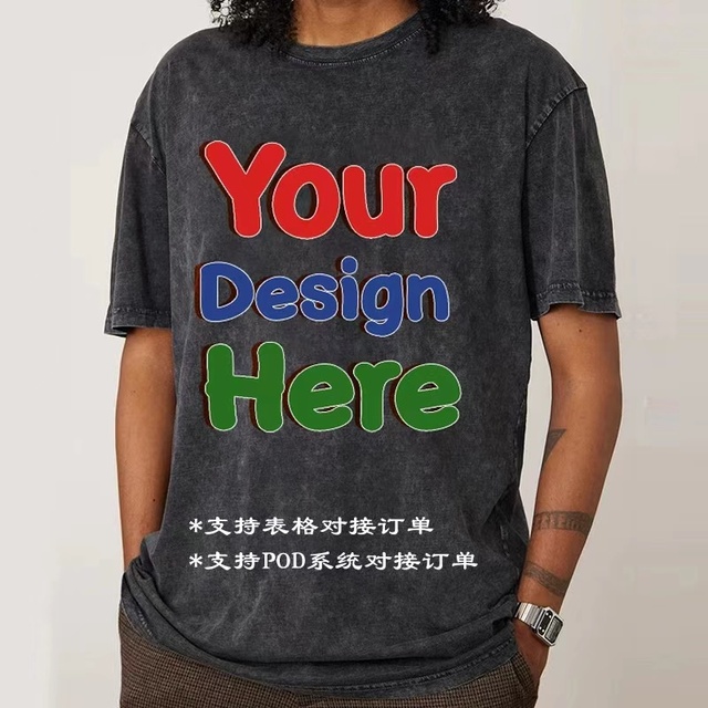 Wholesale Stock Men T-Shirts Designer Brand Printed T-Shirt Heavyweight for Men
