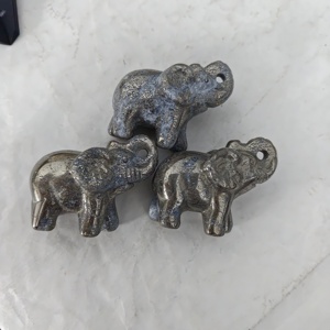 Vente en gros de sculptures d'éléphants très demandées [boho] en cristal pour l'attraction de la richesse, pierre décorative sculptée, pierre concassée, minéral - Product Image 4
