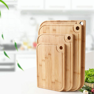 Tabla de cortar de bambú, tabla rectangular antibacteriana y antimoho para cortar frutas y verduras, duradera, fácil de limpiar - Product Image 2