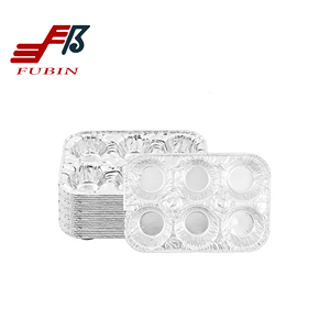 Party Baking 6 Cups Aluminum Muffin Pans <strong>Cupcake</strong> Pans Disposable Muffin <strong>Tin</strong> for Baking - Product Image 5