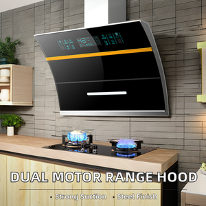 Двухмоторная вытяжка для кухни отеля, большой сенсорный экран, Электрический вентилированный воздушный дымоход для домашнего использования, вилка США - Product Image 2