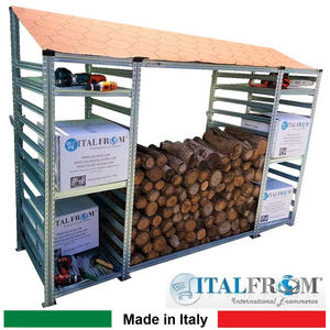 Capanno Modulare in Acciaio Zincato Italfrom con Staffe a Parete, 6 Ripiani Portaoggetti, Modulo Iniziale cm L338 (M1=90) - Product Image 4