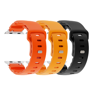 Cinturini in Gomma Fluorurata CM Impermeabili con Adattatore <span class=keywords><strong>Argento</strong></span> per <span class=keywords><strong>Apple</strong></span> <span class=keywords><strong>Watch</strong></span> S10 46mm 42mm Ultra 49mm 45mm 44mm - Product Image 1