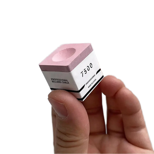 Vente flash : Craie de billard professionnelle TP 7500 grise/rose, snooker et billard, avec boîte à queue en PU et fermeture magnétique, ensemble combiné - Product Image 1