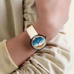 นาฬิกาข้อมือแฟชั่นเรียบง่ายสำหรับผู้หญิง Mark Fairwhale รุ่น FW-5480 กันน้ำ หน้าปัดลายท้องฟ้าประดับดาว นาฬิกาควอตซ์สำหรับผู้ชาย Relojes Para Damas - Product Image 5