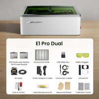 SCULPFUN E1 12W 21W+3W IR Máquina de Grabado y Corte Láser Dual, Máquina de Grabado Láser de 1064nm y 455nm para Todos los Materiales