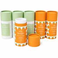 Boîtes rondes en carton personnalisées, tubes en papier à ouverture rotative pour emballage de déodorant, impression d'étiquettes personnalisées