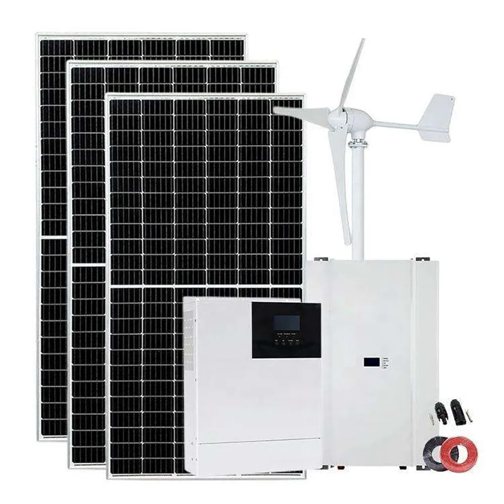 Turbina eólica híbrida solar generador de energía libre magnético permanente PV sistemas de montaje con batería de iones de litio Lifepo4