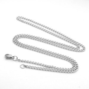 Collana a catena a catena in acciaio inox tono argento all'ingrosso 3.0mm - Product Image 3