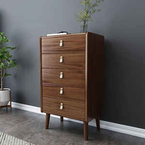Armoire de rangement moderne en bois massif à cinq tiroirs, style chinois, polyvalente, avec tiroirs à glissement fluide, pour hôtel, vente en gros - Product Image 5