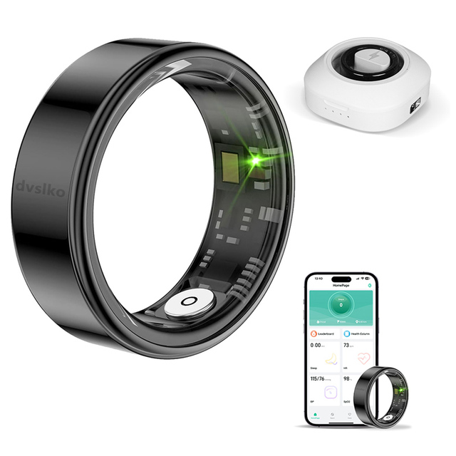 Dvslko Smart Ring AI for Sports Data Recording Tech Lovers Communication Social Engagement Smart Ring with Health Monitor
