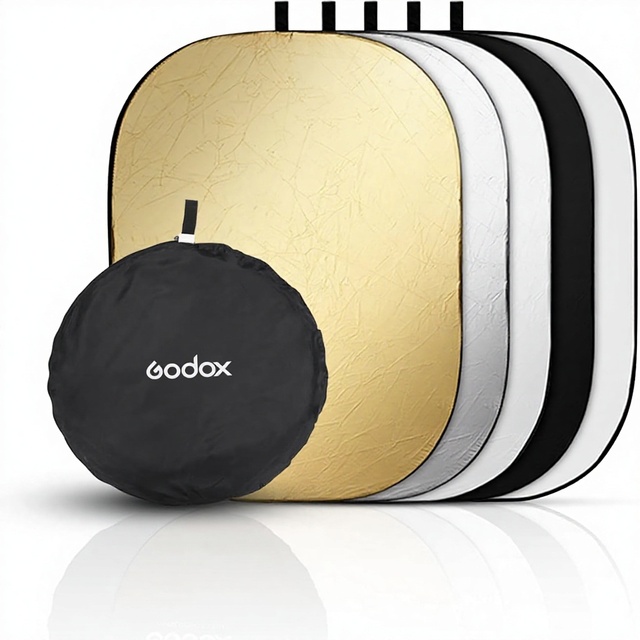 Godox 59"x79"/150x200cm Collapsible Photography Light Reflector 5-in-1 Oval Multi Disc Diffuser Carrying Bag