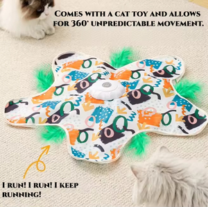 <span class=keywords><strong>Juguete</strong></span> Eléctrico Inteligente para Gatos con Pluma Oculta, Activación por Movimiento, 3 Velocidades Ajustables, Inicio con un Clic, para Caza y Juego <span class=keywords><strong>de</strong></span> Escondite - Product Image 4