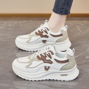 FQ109 Nouvelles baskets pour femmes printemps style coréen polyvalentes à semelle épaisse rehaussantes chaussures de sport décontractées blanches - Product Image 4