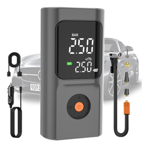 Pompe à air sans fil intelligente 12V haute pression <span class=keywords><strong>rechargeable</strong></span> en plastique avec batterie externe et lumière LED pour gonfler balles, bateaux et jouets de piscine - Product Image 1