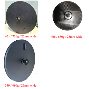 Ruedas de Disco de Carbono de 20 Pulgadas 406/451 para <span class=keywords><strong>Bicicleta</strong></span> BMX, Rueda de Tres Aspas de Carbono, Ruedas Ligeras de Carrera para Plegables Brompton/<span class=keywords><strong>Dahon</strong></span> - Product Image 2