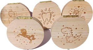 Caja <span class=keywords><strong>de</strong></span> madera para Hada <span class=keywords><strong>de</strong></span> <span class=keywords><strong>los</strong></span> <span class=keywords><strong>dientes</strong></span>, soporte <span class=keywords><strong>de</strong></span> recuerdo para <span class=keywords><strong>dientes</strong></span> <span class=keywords><strong>de</strong></span> bebé para niños, grabado <span class=keywords><strong>de</strong></span> estilo rústico tallado a mano - Product Image 4