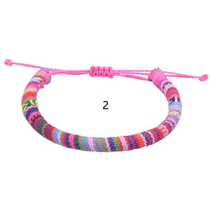 Ohemian-pulsera mexicana para 3 niñas, brazalete de tejido tipo tyle, mezcla de colores - Product Image 6