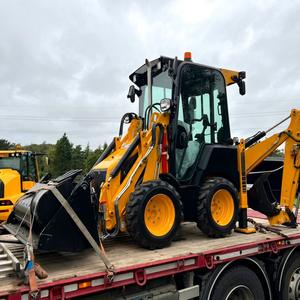 รถตักล้อยาง JCB 1CX เครื่องยนต์ Kubota พร้อมอุปกรณ์ขุดดิน KYB สีเหลือง สำหรับงานก่อสร้างในฟาร์ม - Product Image 1