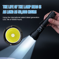 Senter Taktis Jangkauan Jauh 550LM Grosir, Dapat Diisi Ulang USB C, Tahan Air IP68 untuk Berburu, EDC, Patroli