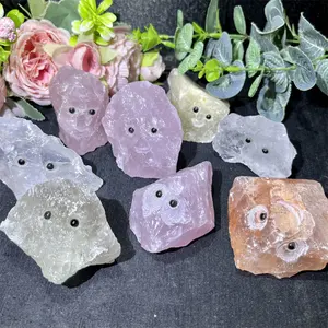 Natural Gemstone Carved High Quality Crystal Healing Mixed Raw Rough Stone Hedgehog for Decoration