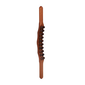 Outils de Massage du cou et du dos, 20 perles, thérapie en bois de hêtre carbonisé, Drainage lymphatique, rouleau de Massage, bâton de grattage en bois - Product Image 5