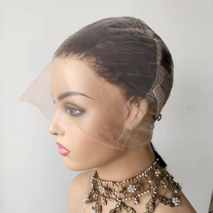 DX214 <span class=keywords><strong>Perruque</strong></span> Lace Frontale Complète Cheveux Humains Non Traités 100% Dentelle HD Transparente Lisse Densité 120% Haute Qualité Tressée pour Femmes Noires - Product Image 1