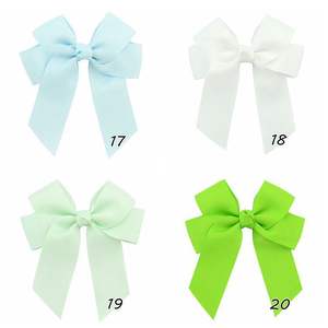 Jiamu, лидер продаж, однотонная длинная корсажная лента, бант для волос длиной 10,5 см * 9 см, заколки для волос для женщин и девочек, повседневная жизнь - Product Image 4