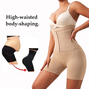 Shorts gainants taille haute pour <span class=keywords><strong>femme</strong></span> avec effet ventre plat |   Culotte gainante et sculptante pour <span class=keywords><strong>femme</strong></span>, effet rehausseur de fesses et amincissant la taille - Product Image 6