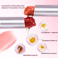 Rouge à lèvres brillant effet gloss avec hydratation et design bijou, couleur longue durée, non desséchant, maquillage pour tous les jours