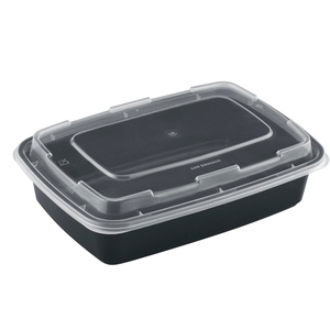 32oz Rectangular Microwave Takeaway Disposable Plastic Food <strong>Storage</strong> <strong>Container</strong> With Lid - Product Image 1