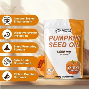 Aceite de Semillas de Calabaza Prensado en Frío de Marca Privada OEM ODM, Cápsulas Blandas de 1000mg con Extracto de Saw Palmetto para la Salud de la Próstata - Product Image 2