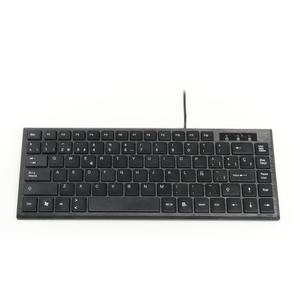 Teclado USB compacto TKL Slim, diseño negro, ideal para espacios reducidos, eficiente para trabajo y juegos. - Product Image 1