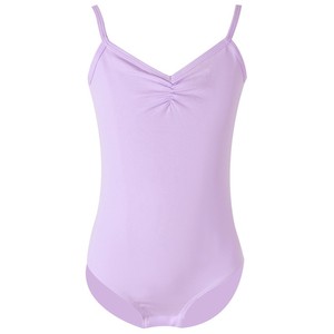 Maillot de Ballet para Niñas, de Algodón y Spandex, con Tirantes Finos, Sin Mangas, con Cuello en V y Detalle Cruzado en la Parte Delantera, para Danza, Entrenamiento y Gimnasia - Product Image 4