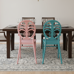 Cadeira de sala de jantar colorida, cadeira de plástico colorida do restaurante - Product Image 1