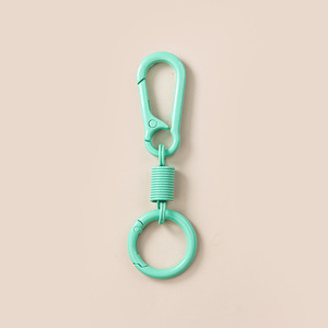 Çok renkli araba bahar toka anahtarlık Rebound yüzük anahtarlık renkli fırında boya çinko alaşım dağcılık anahtarlık - Product Image 5