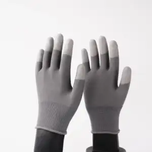 新设计XS皮手套手套，马来西亚印花花园涂层聚氨酯工作手套