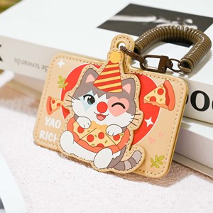 <span class=keywords><strong>Porte</strong></span>-cartes en cuir PU original avec cordon, fenêtre transparente pour carte d'identité, <span class=keywords><strong>porte</strong></span>-badge de crédit, <span class=keywords><strong>porte</strong></span>-clés NFC - Product Image 3