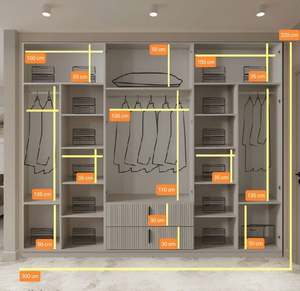 Luxury Couple <b>Wardrobe</b> Custom Bedroom Furniture Walk in Closet Solid Wood Glass Double <b>Wardrobes</b> Storage Accessories Designs - Product Image 6