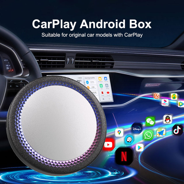 Android 13 Carplay AI Box USB Wireless Carplay Adapter for Car Auto Universal Android Auto Voice Control Carplay Box