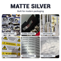 Étiquettes personnalisées en rouleau avec feuille d'argent, autocollants adhésifs avec procédé de marquage à chaud argenté, personnalisés pour les flacons cosmétiques, les bougies