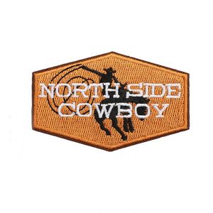 Patchs thermocollants personnalisés brodés en 3D motif cowboy avec tissu chenille tissé à boucles et crochets pour chapeaux et vêtements - Product Image 2