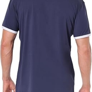 T-shirt pour homme à manches courtes en tricot imprimé, coupe classique, décontracté, sportif, respirant, col montant - Product Image 5