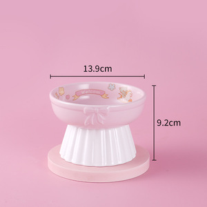 Tazón de cerámica para comida de gatos, 14.6 cm de diámetro, tazón de alimentación lenta para gatos y perros, diseño anti-manchas en la barbilla. - Product Image 3