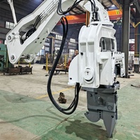 Martillo Vibratorio Hidráulico KN250 Montado en Excavadora, Martillo Vibratorio para Hincado de Pilotes de Lámina y Tubulares para Obras de Construcción