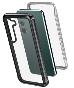 Double ayer Rugged clear back Phone case cove Pour Samsung <span class=keywords><strong>Galaxy</strong></span> S22 S21 <span class=keywords><strong>S23</strong></span> Ultra PLUS <span class=keywords><strong>S23</strong></span> avec Screen Protector Shockproof Case - Product Image 3