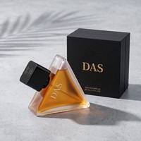 Flacon de parfum en verre triangulaire noir 50 ml avec capuchon doré mat, commande directe en gros, OEM/ODM, personnalisation de parfum
