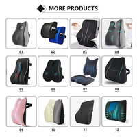 Coussin de Siège et Dossier en Mousse à Mémoire Épaisse pour Bureau et Voiture avec Support Lombaire, Housse Lavable