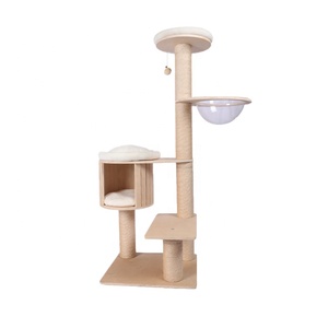 Long Large Faux Fur Climbing Gyms Banana Leaf <strong>Cat</strong> Tree <strong>Climber</strong> Modern - Product Image 2