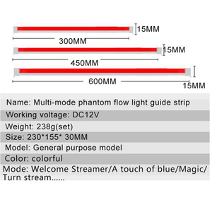 2pcs RGB Xe Dẫn dải đèn tuần tự DRL ban ngày chạy đèn với tín hiệu lần lượt với ứng dụng điều khiển linh hoạt trang trí dải - Product Image 4